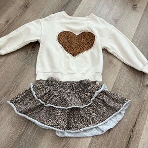 Zara Toddler Skirt and Sweatshirt